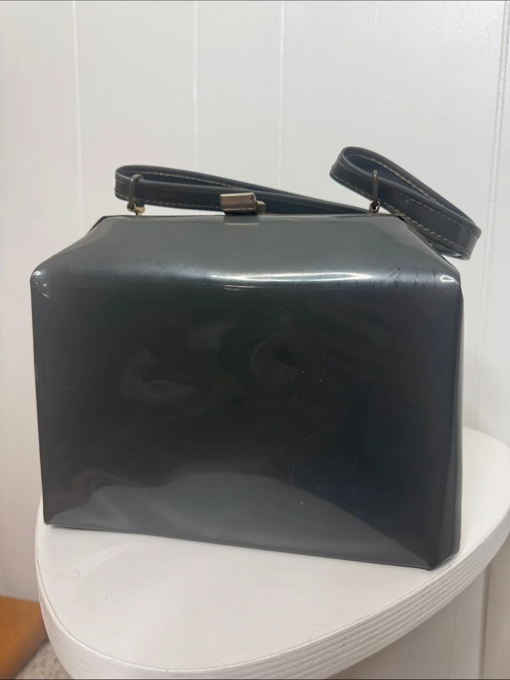 Vintage grey clutch purse